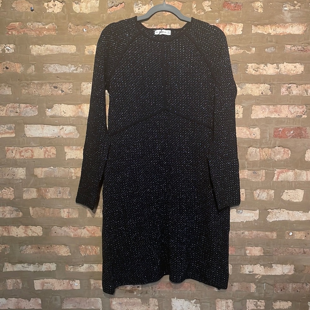 Zara Knit Black Dress - Medium